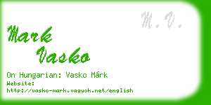 mark vasko business card